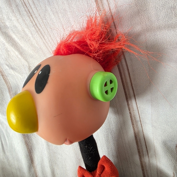 Ertl Jibber Jabber Plush Doll Toy Red Mohawk Rainbow Graffiti 15 Inch 1994